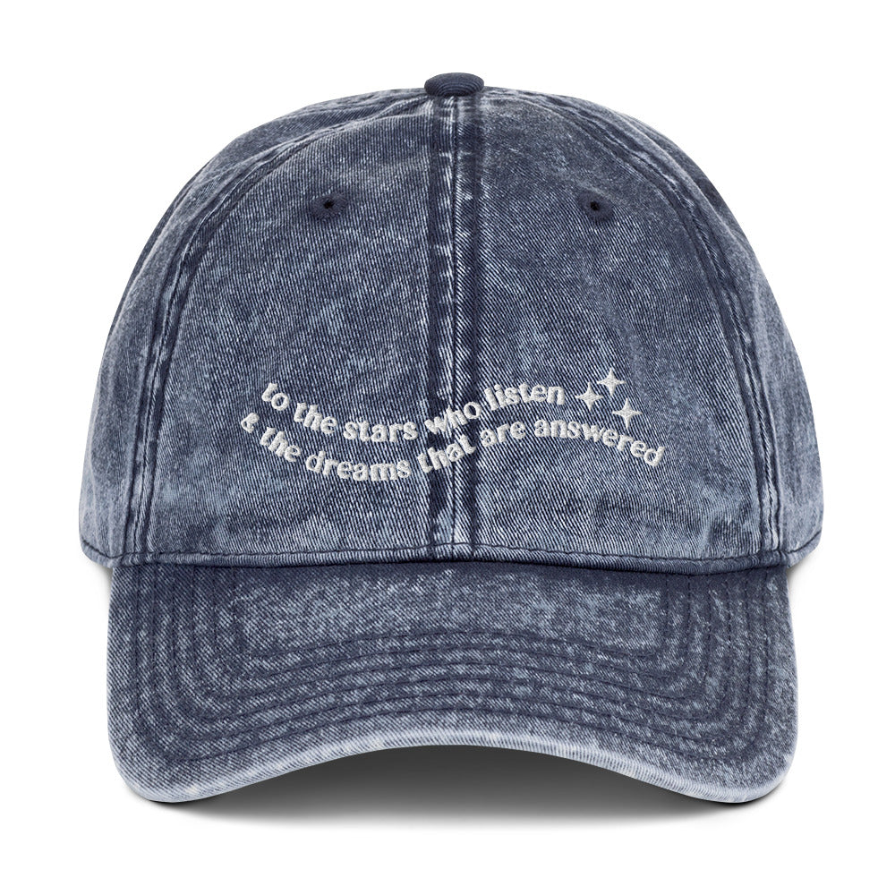To the Stars Who Listen Embroidered Hat