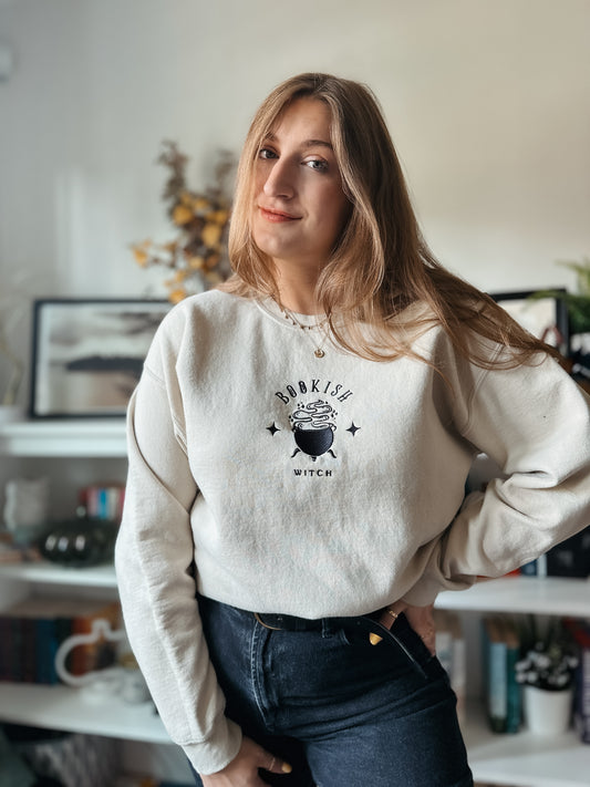 Bookish Witch Embroidered Sweatshirt