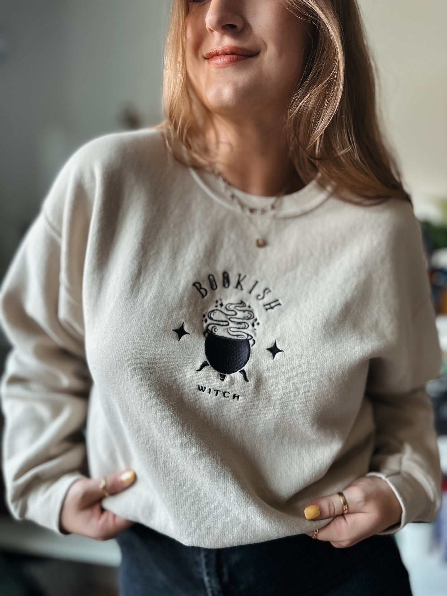 Bookish Witch Embroidered Sweatshirt