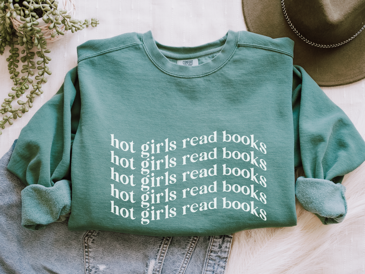 Hot Girls Read Books Sweatshirt