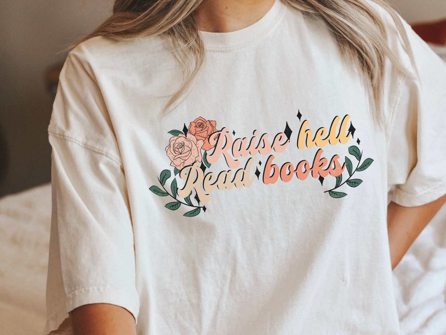 Raise Hell Read Books Tee