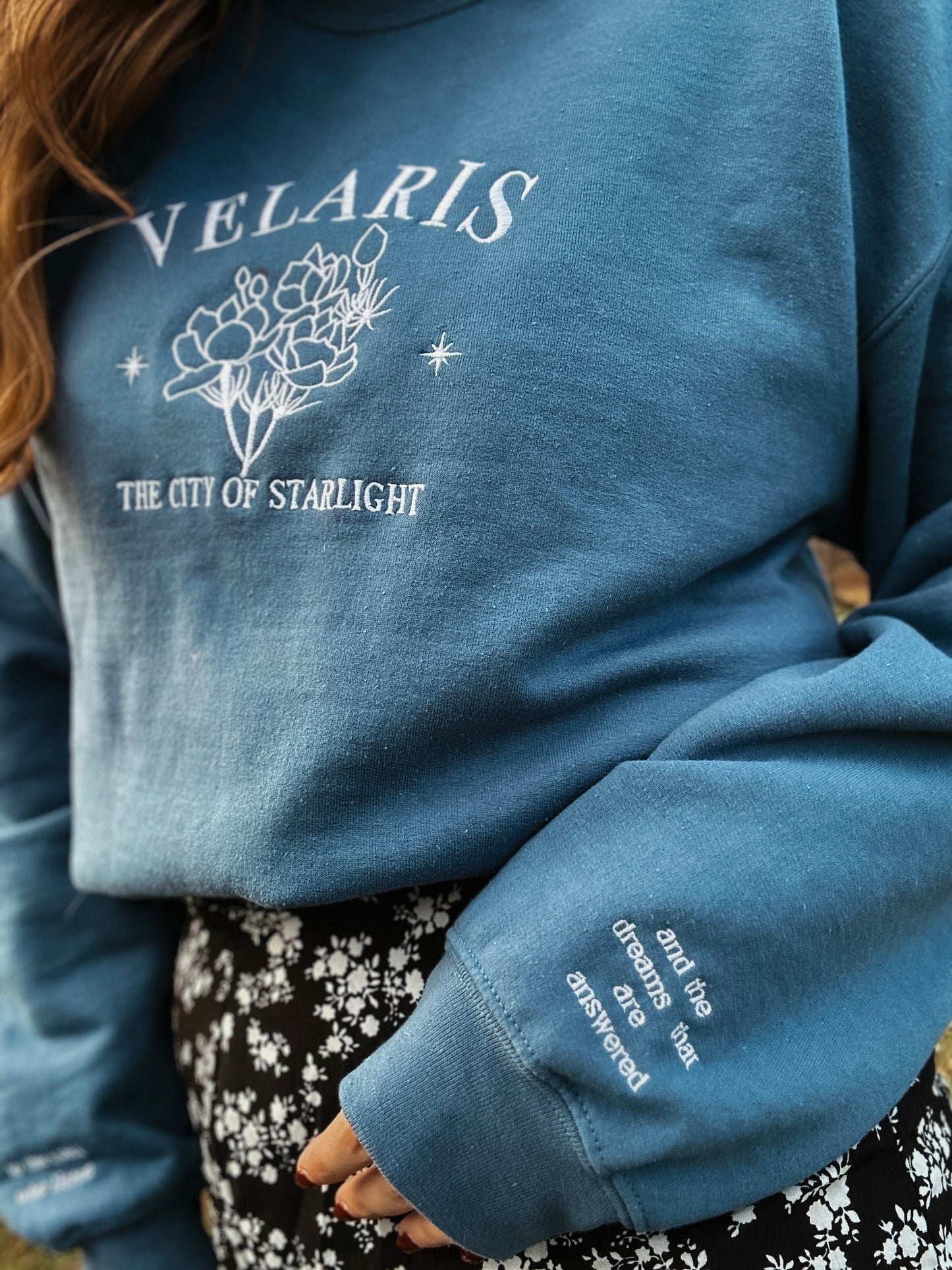 Velaris the City of Starlight Embroidered Sweatshirt