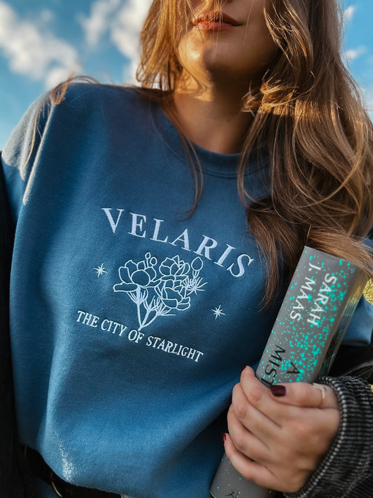 Velaris the City of Starlight Embroidered Sweatshirt