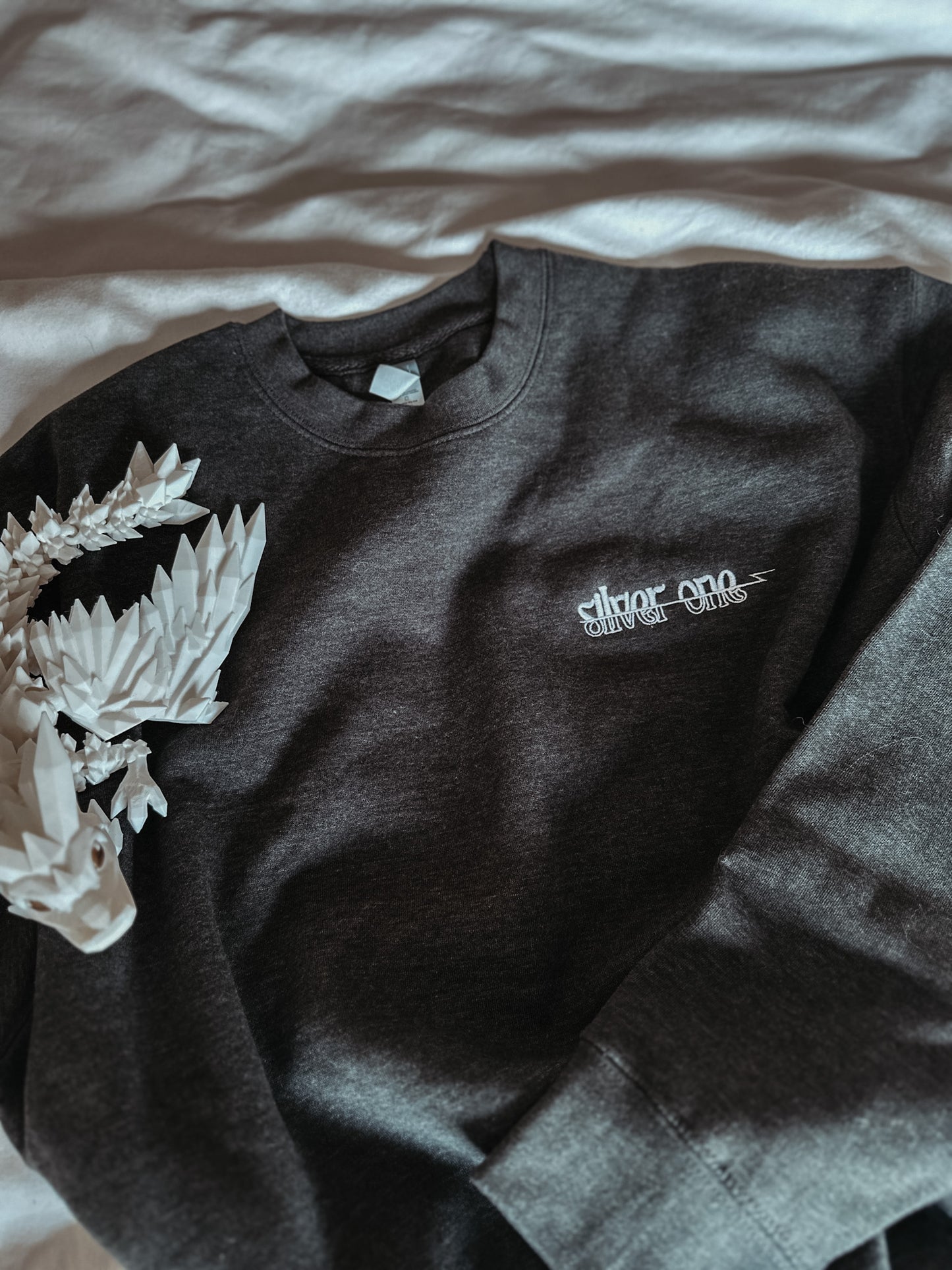 Silver One Embroidered Sweatshirt