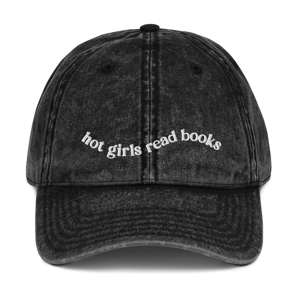 Hot Girls Read Books Vintage Embroidered Dad Hat