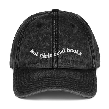 Hot Girls Read Books Vintage Embroidered Dad Hat